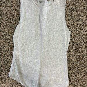 Abercrombie & Fitch Light Gray Sleeveless Bodysuit